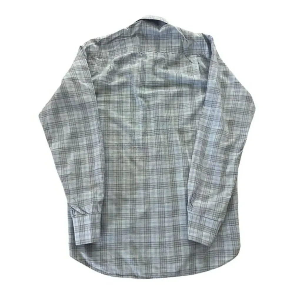 Peter Millar Shirt Mens Medium Summer Chambray Blue Striped Button Up - Picture 7 of 9